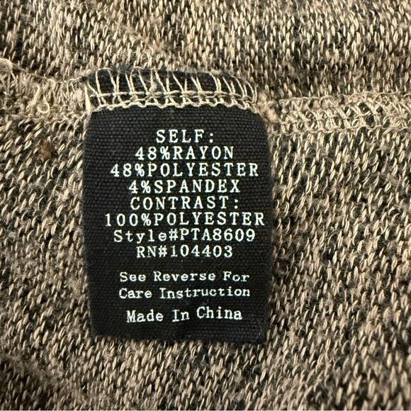 Perch By Blu Pepper Sweater Top Womens 2XL Brown Knit Elbow Patches Pullover - Picture 11 of 14